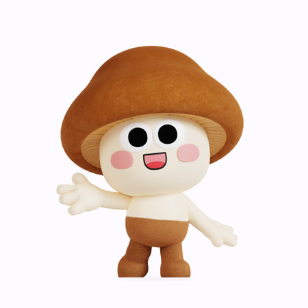 Cute anthropomorphic local specialty chestnut characterの写真素材