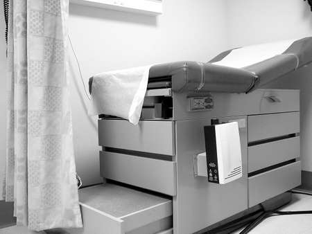 Prepped Examination Table in Doctor's Officeの写真素材