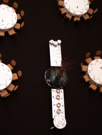 Aerial Perspective of Restaurant Buffet の写真素材