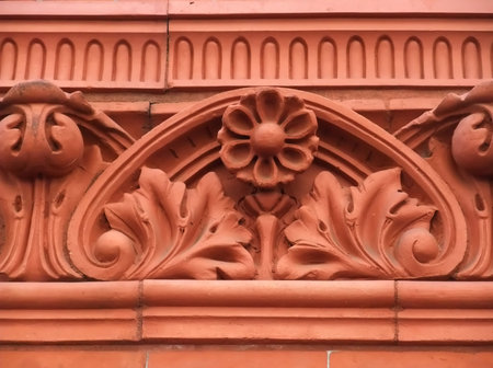 Detail of Facade on Elegant Brooklyn Brownstoneの写真素材