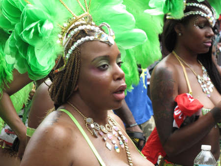 Dancer at the West Indian American Day Carnival and Parade, largest parade in the United States, September 4, 2012, Brooklyn, New Yorkのeditorial素材