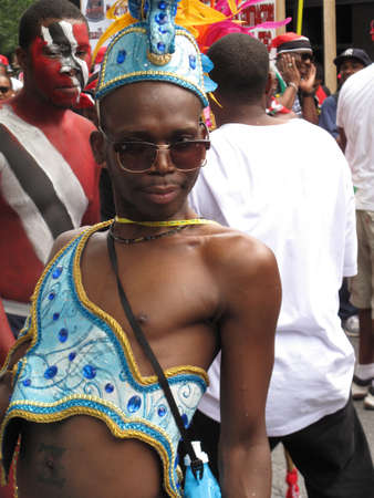 Dancer at the West Indian American Day Carnival and Parade, largest parade in the United States, September 4, 2012, Brooklyn, New Yorkのeditorial素材