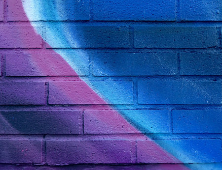 Painted Wall: Colorful Abstract Pattern in Detail of Graffiti