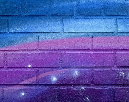 Painted Wall: Colorful Abstract Pattern in Detail of Graffitiの写真素材