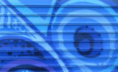 Painted Wall: Colorful Abstract Pattern in Detail of Graffitiの写真素材