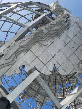 Unisphere Globe, from the 1964 World's Fair, public art New York City landmark in Flushing Meadows Corona Park in Queensのeditorial素材