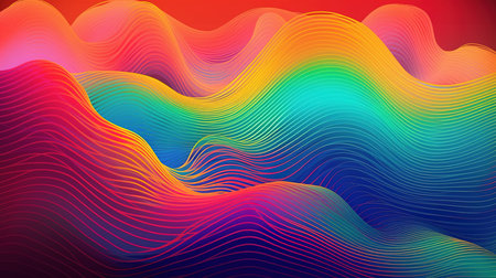 Abstract colorful background with wavy lines. vector illustration. eps 10