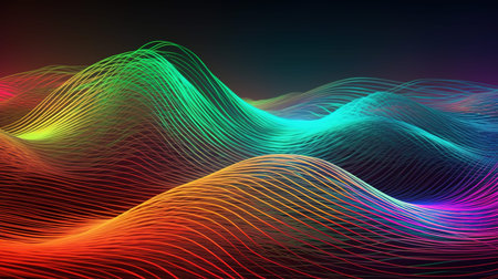 Abstract background with dynamic waves. 3d rendering, 3d illustration.