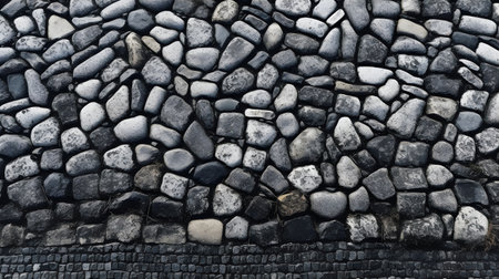 Background of stone wall texture, Iceland, Europe. Close up.の素材