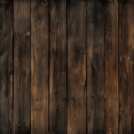 The photo showcases a richly textured dark wood floor, exuding warmth and elegance. The intricate grains and knots of the wood create a visually captivating pattern. The deep brown color of the floor adds a touch of sophistication and a sense of grounding to any space. This image captures the natural beauty and timeless appeal of a dark wood floor, inviting viewers to appreciate the organic charm and tactile richness it brings to interior design.の素材