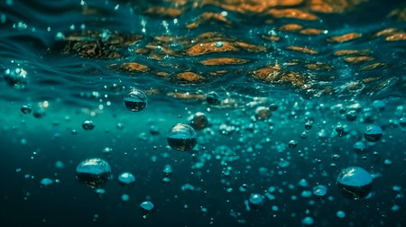 The photo showcases water with sparkling bubbles, creating a mesmerizing and effervescent scene. The glistening bubbles add a touch of magic and playfulness to the image. This picture captures the essence of refreshment and joy, evoking a sense of relaxation and the delightful sensation of sparkling water on a sunny day.の素材