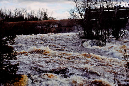 Kiwishiwi River Falls Rushingの写真素材