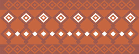 Elegant decorative border made up of square white and dark redのイラスト素材