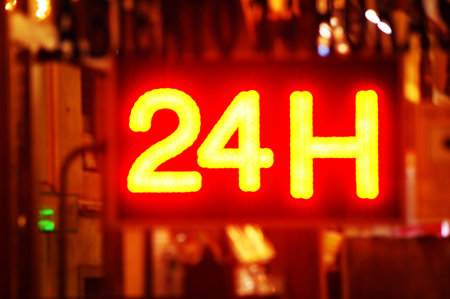 Open 24 hour, market, pharmacy, hotel, petrol station, gas station