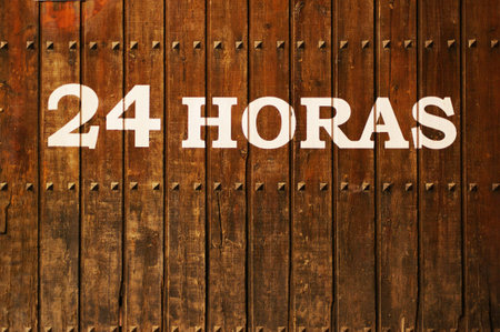 Open 24 hour, market, pharmacy, hotel, petrol station, gas stationの写真素材