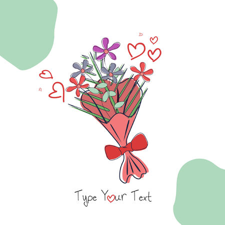 Cute greeting card for your love. Vectorのイラスト素材
