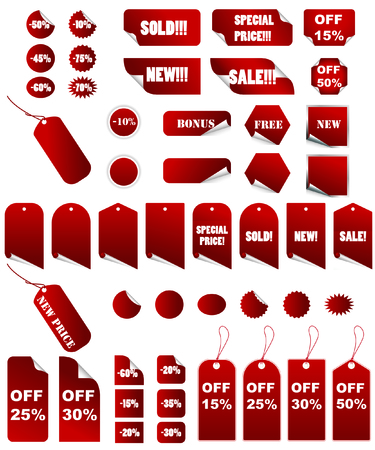 Big set of vector price tags that you can use it in all time season.のイラスト素材
