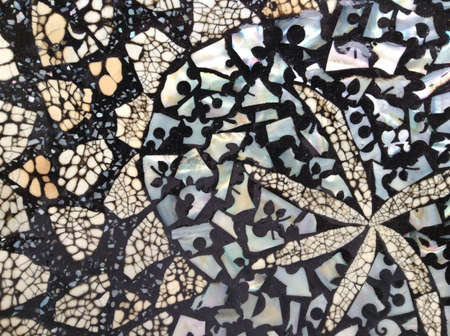 Detail of abstract pattern on a dishの素材
