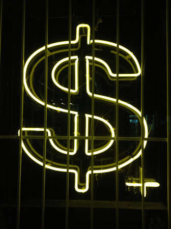 Neon dollar signの素材