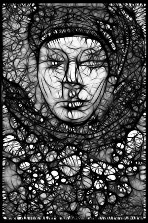 Abstract faceの写真素材