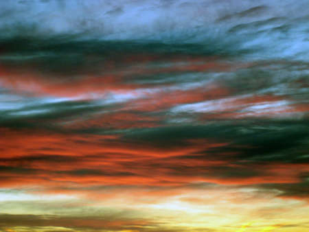 Red sky at sunsetの写真素材