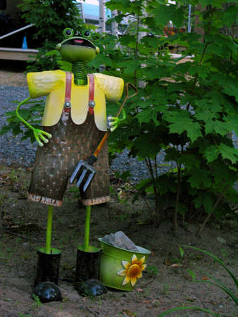 Frog garden ornamentの写真素材