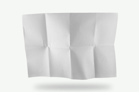 Crease paper as pattern on white backgroundの写真素材