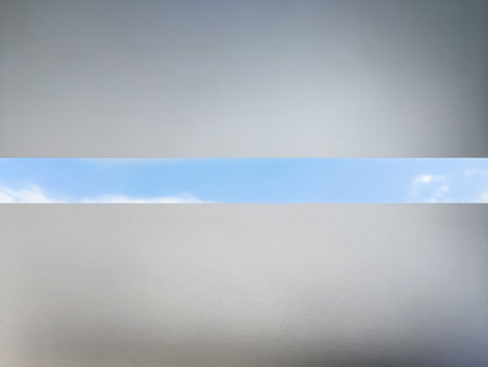 Decorative Glass Film of office. Closeup Frosted Glass Thick Film for reduces visibility across. Toilet wall sticker bathroom decoration. Office films privacy for bathroom Office meeting room.の写真素材