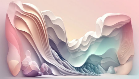 3D Marble texture background in pastel colors, Tender background, multicolor, Vector illustration for your graphic design. Generative AI.の素材
