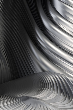 Silver podium color 3D background with geometric shapes for product presentation minimal style, stage, silver background. Generative AI.の素材