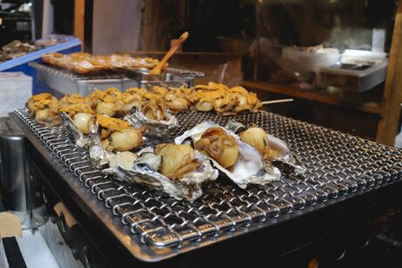 Japanese grilled oystersの写真素材