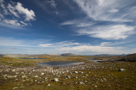 Mountain region between Aurland and Laerdal in Norway.