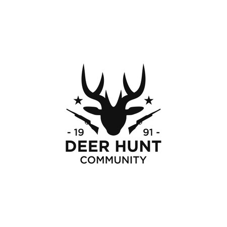 Deer logo. badges labels logo design elements. quality emblem templates. Premium retro vintage symbols. Vector illustration. design inspiration. Fit to business or communityのイラスト素材