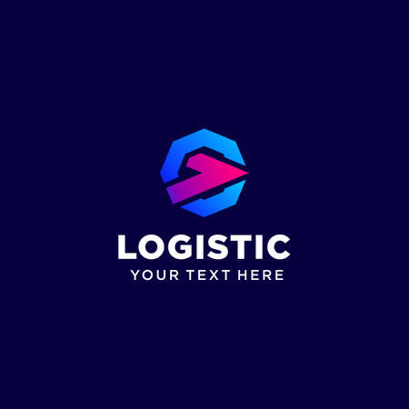 Illustration vector graphic of Logistic logo. Delivery service logo. Web, Network Digital, Technology, and Marketing icon. fit to your business or companyのイラスト素材