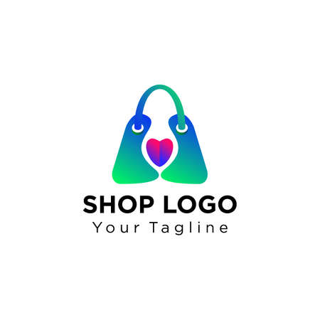 Illustration vector graphic of shop logo. Shopping icon. Design inspiration. Fit to your Business, store or Companyのイラスト素材