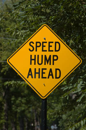Speed Hump Signの写真素材