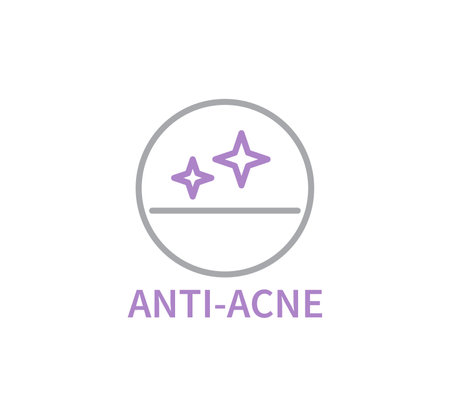Anti-Acne Cosmtetic and Skin Care Beauty Vector Line Iconのイラスト素材