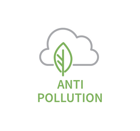 Anti Pollution Eco Friendly Vector Line Iconのイラスト素材
