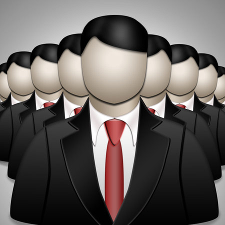 Business Businessman Group Workforce Worker Human Resources Stick Figure Pictogram Iconの写真素材