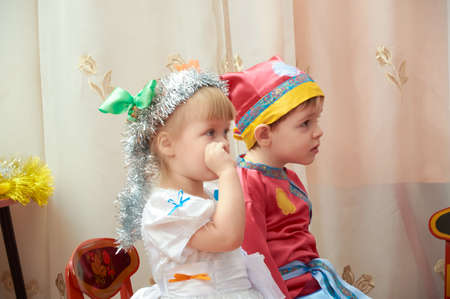 Russia, Iskitim, kindergarten "Orlenok", desember 2014 year, children in kindergartenのeditorial素材