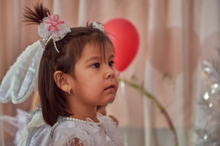 Russia, Iskitim, kindergarten "Orlenok", desember 2014 year, children in kindergartenのeditorial素材