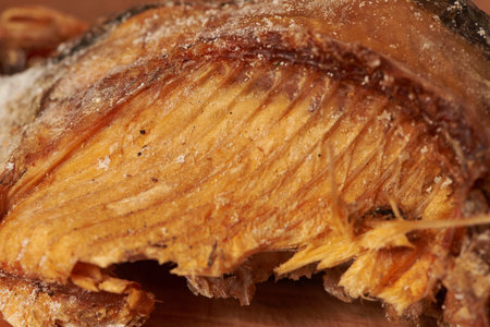 Still life. Dried sun dried fish. River perch. Salty delicious fragrant.の写真素材