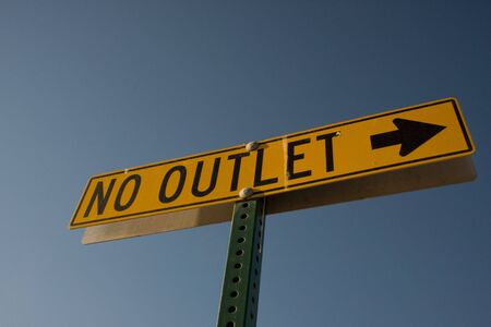 No Outlet Signの写真素材