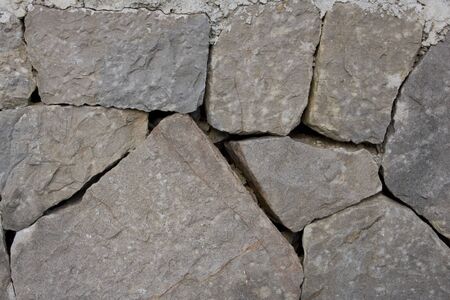 Close up of old stone wallの写真素材