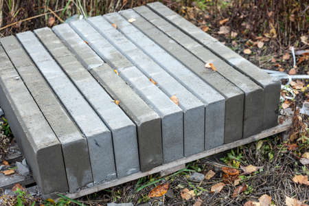 Borders for the road. Construction Materials.の写真素材