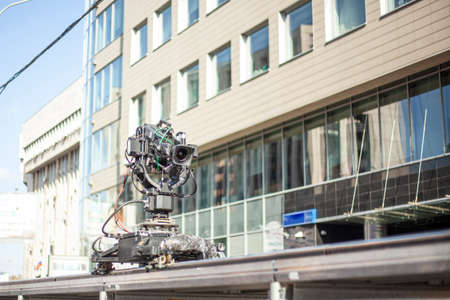 Live television camera. Video equipment on the set.の写真素材