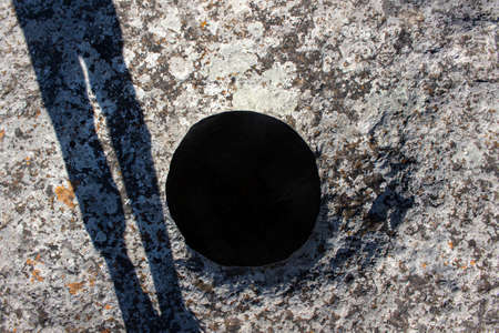 A hole in the rock. Cave city.の写真素材