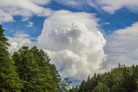 Big white cloud in the sky.の写真素材