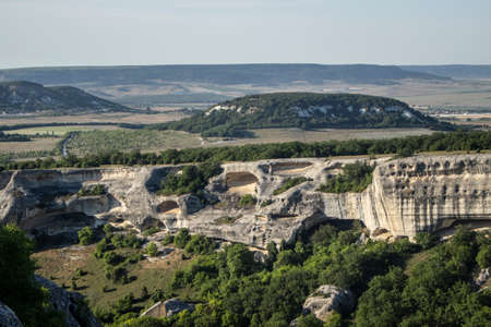 Mountain landscape. Mountain gorge in the Crimea.の写真素材