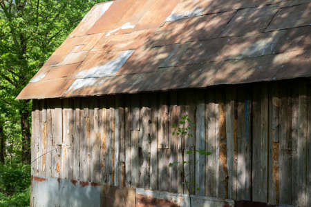 Building in the city. Simple structure. The house is in detail. Facade wall.の写真素材